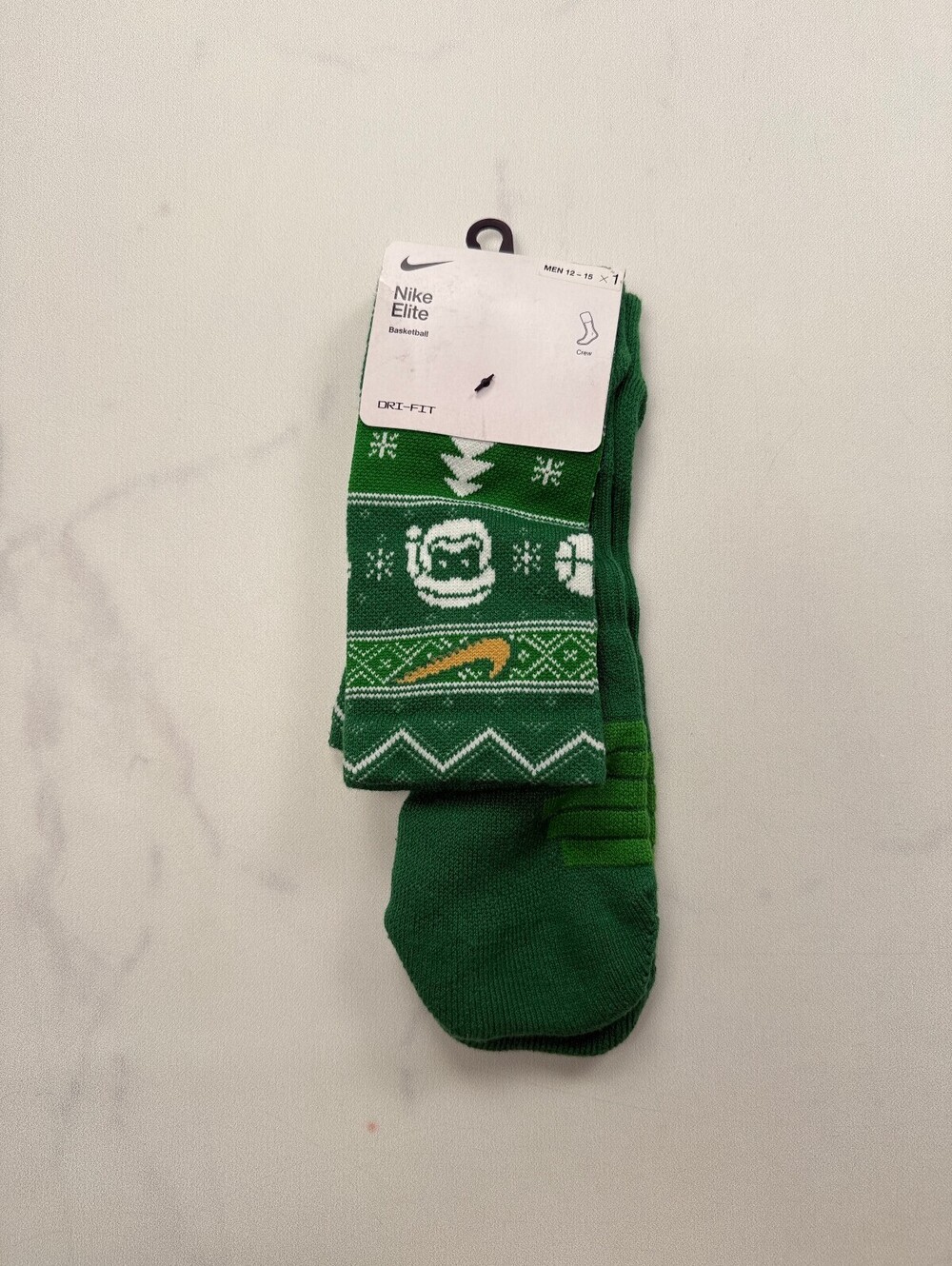 Nike Elite Socks Green 2010s Crew - XL Men 12 - 15
